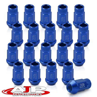 (20 Pieces) Blue M12 X 1.5 Thread JDM Racing Drifting Aluminum Open End Lug Nuts • $16.99