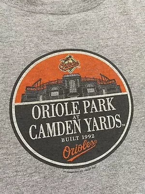 Vtg Baltimore Orioles Baseball Camden Yards Gray T Shirt Mlb Ripken Mens Large • $22