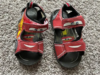 Disney Lightning McQueen Boys Light Up Sandals Size US 9 • $10.99