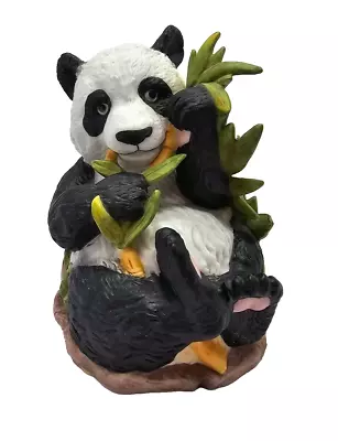 VTG 1995 Schmid Hand Painted Vintage Music Box  Panda Musical Kingdom • $29.98