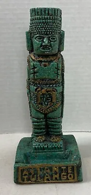 Vtg Atlante Tula HGO Mexico Mayan Statue Malachite Crushed Stone Ashtry 7 3/4 • $49.99