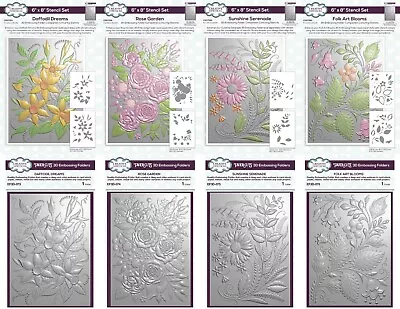 Creative Expressions - Floral 5  X 7  3D Embossing Folder Or 6  X 8 Stencil Set • £64.99