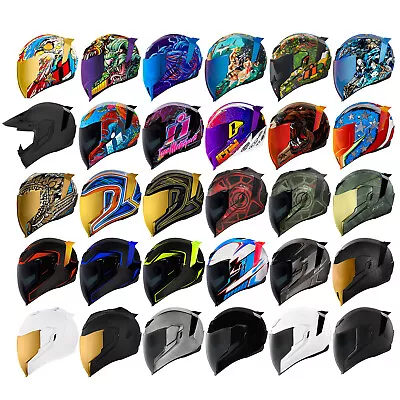 Icon Airflite Motorcycle Helmets - CHOOSE COLOR & SIZE • $290