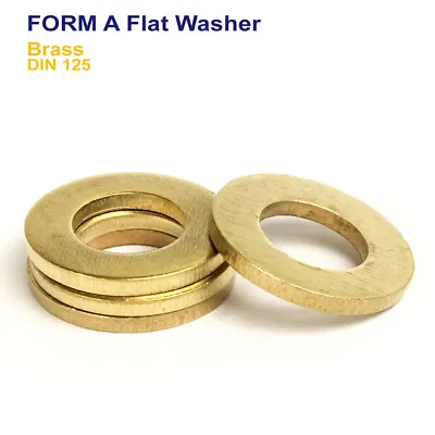 Form A Flat Washers Brass M2 M2.5 M3 M4 M5 M6 M8 M10 M12 M16 • £1.39