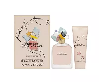 Marc Jacobs Perfect 2 Piece Travel Exclusive Gift Set 3.3 Oz EDP+ 2.5 Lotion NIB • $98.99