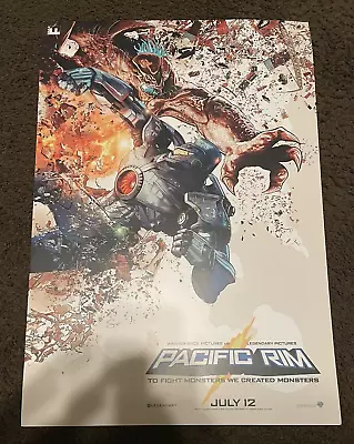 PACIFIC RIM 13.5 X19.5  Original Promo Movie Poster MINT IMAX Midnight RARE 2013 • $23.99