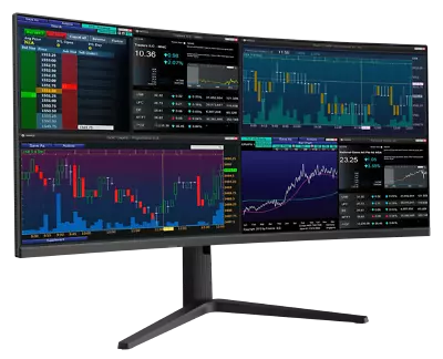 $579 • Buy QSM 34  Curved UWQHD Ultrawide 144Hz 1ms Gaming And Office Monitor (3440 × 1440)