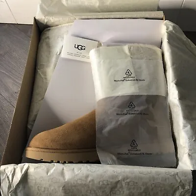 UGG Women’s Bailey Bow Classic Chestnut Short Boots - UK Size 10.5 NEW WITH BOX • £99.99