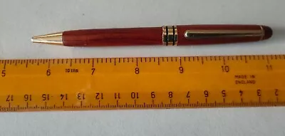 £7.50 • Buy Vintage Wooden Writing Pen Gold And Black Trim Blue Ink & Spare Black Cartridge
