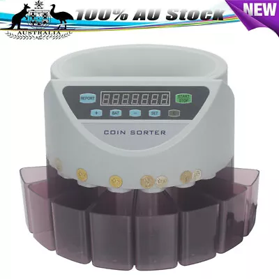 Australian Coin Sorter 7 Digit LED Display Automatic Electronic Counter Machine • $165.99