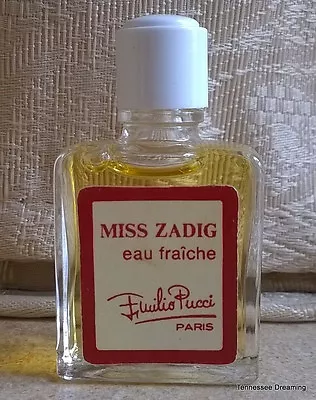 Vintage MISS ZADIG EAU FRAICHE By Emilio Pucci Parfum EDP Miniature Perfume • $39.95