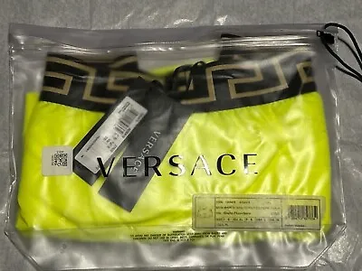 Brand New Versace Swim Shorts Neon Yellow Sz 6 100% Authentic • $275