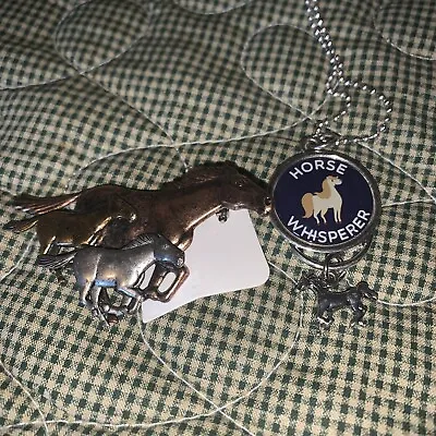 Vintage Horse Pen And Necklace The Horse Whisperer • $8.90