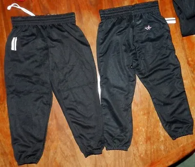 Baseball Pants Black 2 Pair Youth Team MLB By Majestic Pocket Size Small New • $21.15