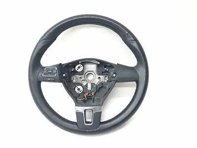 04/2013 To 2014 Jetta Steering Wheel Leather Titan Black Audio 5C0419091AMUSZ • $106.65