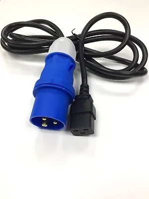  16 Amp 240v Commando Plug  To Iec C19 Skt Ups Extension Power Lead 2.5 M  • £11.59