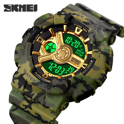 Men Sport Watch Military Analog Digital WristWatch Shockproof Waterproof • $33.20