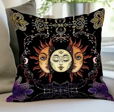 Sun Moon Cushion Cover Wiccan Pagan Celestial Style New 45x45cm • £8.95