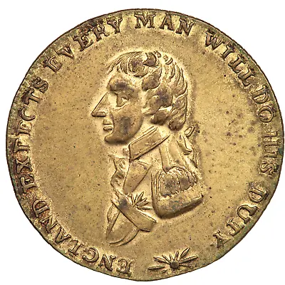 1805 Battle Trafalgar Nelson Gilt Bronze Medalet / Medal (#4028) • £100