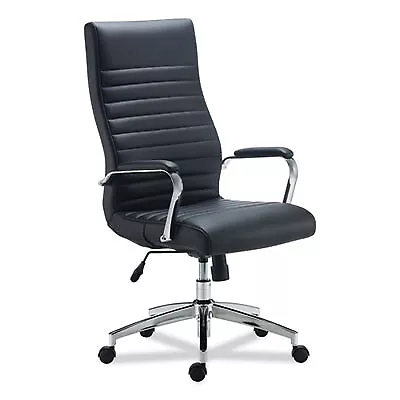 Alera ED41B19 Eddleston Leather Manager Chair Supports Up To 275 Lb Black • $142.49