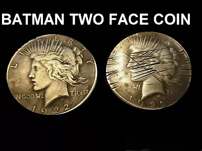 Two Face BATMAN Coin Harvey Dent Double Sided Heads SCRATCHED ON ONE SIDE  • $11.99