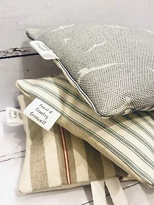 Peony & Sage Seagulls  & Ian Mankin Ticking Stripe Lavender Bags - Set Of 3 (A) • £18.75