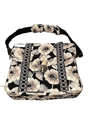 Vera Bradley Messenger CAMELLIA Shoulder Bag Messenger Briefcase ￼laptop Sturdy • $24.91