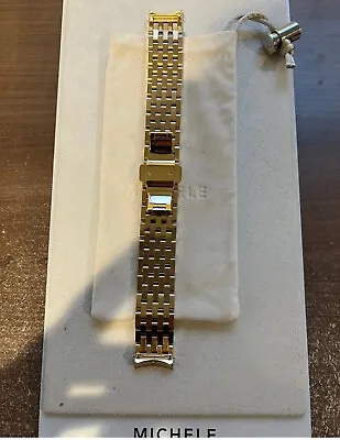 MICHELE SIDNEY 18kt Gold Plt 18mm Watch Bracelet   - Retail  $700 • $375