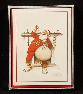 2 (Two) BoxesHallmark Norman Rockwell Santa 10 Cards & Envelopes. • $15.50