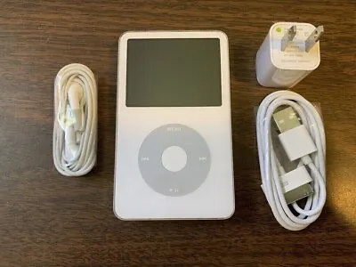 Apple IPod Video Classic 5th Generation White (30 GB) - W New Battery • $44