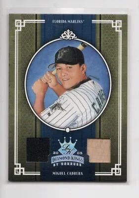 Miguel Cabrera Game Used Jersey Bat Relic Foil /50 2005 Diamond Kings Marlins • $9.99
