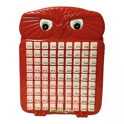 Red Owl Push And See Addition Subtraction Magic Math Home School Toy Learn • $17