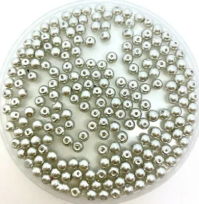 £2.29 • Buy Glass Pearls - Choice Of Pale Pastel Colours, Pick Size 3-12mm Round Pearl Beads