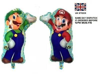 £2.99 • Buy 1 X Pair Super MARIO+LUIGI Balloon Air Helium Birthday Party Decoration UK