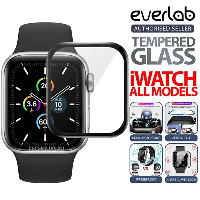 $6.49 • Buy Apple Watch Series 123456 Tempered Glass Screen Protector 3D Full 38 42 40 44mm