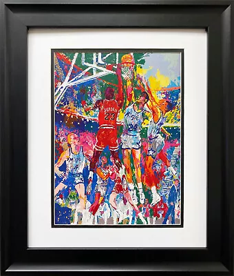 LeRoy Neiman  Orlando Magic With Michael Jordan - B  CUSTOM FRAMED Chicago Bulls • $79.99