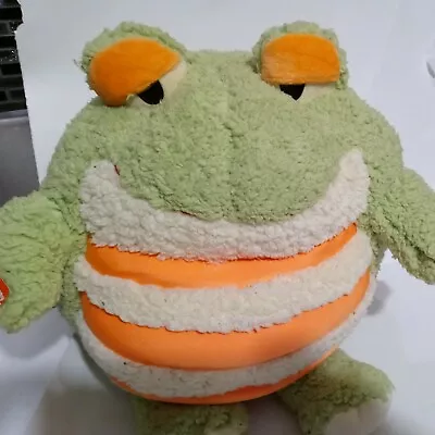 Mushabelly Chatter Jay @ Play 12 IN Plush Green Yellow Orange Frog Rumer  READ • $11