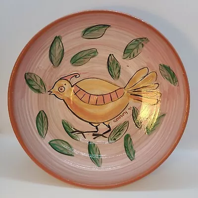 $35 • Buy Vintage Conroy Feats Of Clay Hand Painted Bowl With Bird