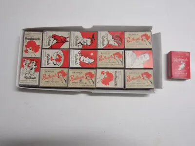 Vintage MATCH BOXES X 14 Redheads With Various Cover Features EMPTY • $12