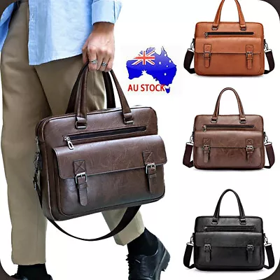 PU Leather Computer Bag Business Travel Office Crossbody Messenger Handbag • $11.99