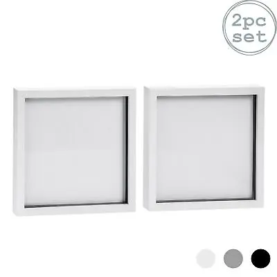 £15.99 • Buy 2x 3D Box Photo Frames Standing Hanging Craft Picture Frames 10 X 10  White