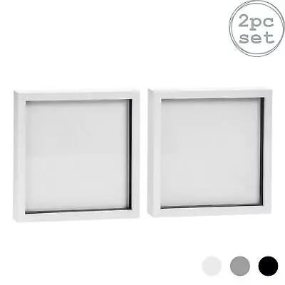 £15.99 • Buy 2x 3D Box Photo Frames Standing Hanging Craft Picture Frames 10 X 10  White
