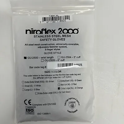 Niroflex 2000 Cut Resistant Stainless Steel Mesh Safety Glove Size XL Wrist • $20