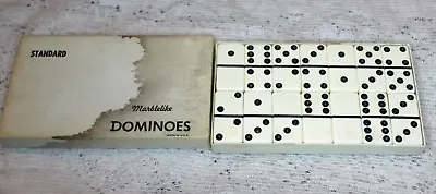 Vintage Box Standard Marblelike Dominoes Set Of 28 No 616 Puremco • $11.99