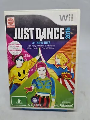 Just Dance 2015 - Nintendo Wii - Wii U Complete With Manual - FREE POST VGC PAL • $13.45