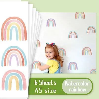 36Pcs Boho Style Rainbow Wall Stickers Decals Kids Room Playroom Decor Art New • £7.11