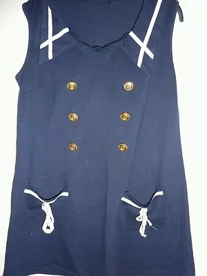 Pussycat London  Navy Blue Sailor Style Dress. M • £7.99