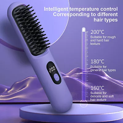Hair Straightener Styling Comb Portable 3-Speed Styling Comb Hot Comb • $23.32