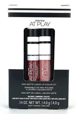 Mary Kay At Play Retired Mini Matte Liquid Lip Color Kit ~ Red Envy/Taupe That • $10.14