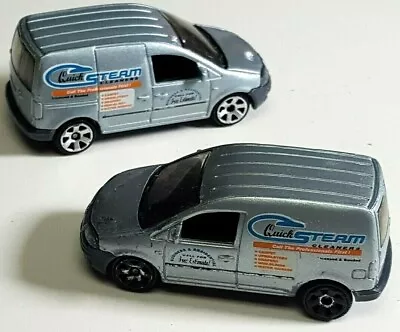 Matchbox Volkswagen Quick Steam Cleaners X2 Vans LOT 2007 Silver Carpet Cb23 • $7.01